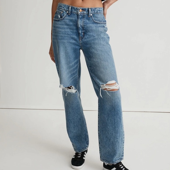 Madewell Denim - Madewell The Dadjean in Brockport Wash: Ripped Edition